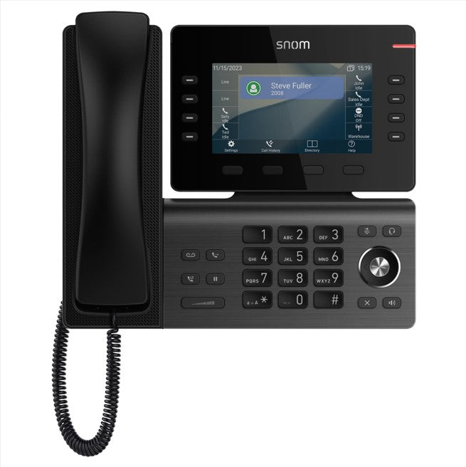 SNOM D812 Desk Telephone, 5' color LCD Screen with 8 SIP accounts, GigE ethernet switch, and 1 USB port, 8 (28) Self-Labeling Keys, PoE, 3Y Warranty SNOM D812 Desk Telephone, 5' color LCD Screen with 8 SIP accounts, GigE ethernet switch, and 1 USB port, 8 (28) Self-Labeling Keys, PoE, 3Y Warranty